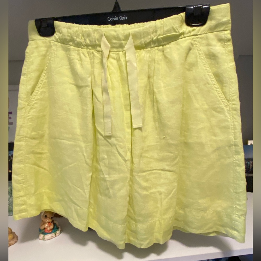 J Crew Yellow Linen Skirt